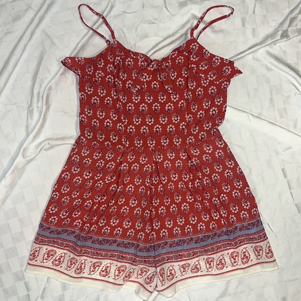 Patterned romper